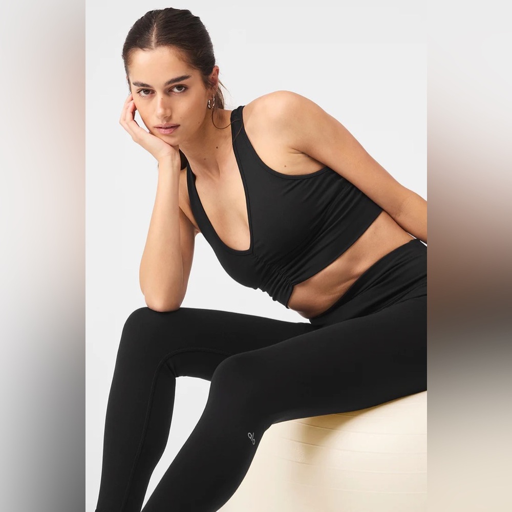 Alo 7/8 High-Waist Airbrush Legging Small Black - Picture 7 of 12